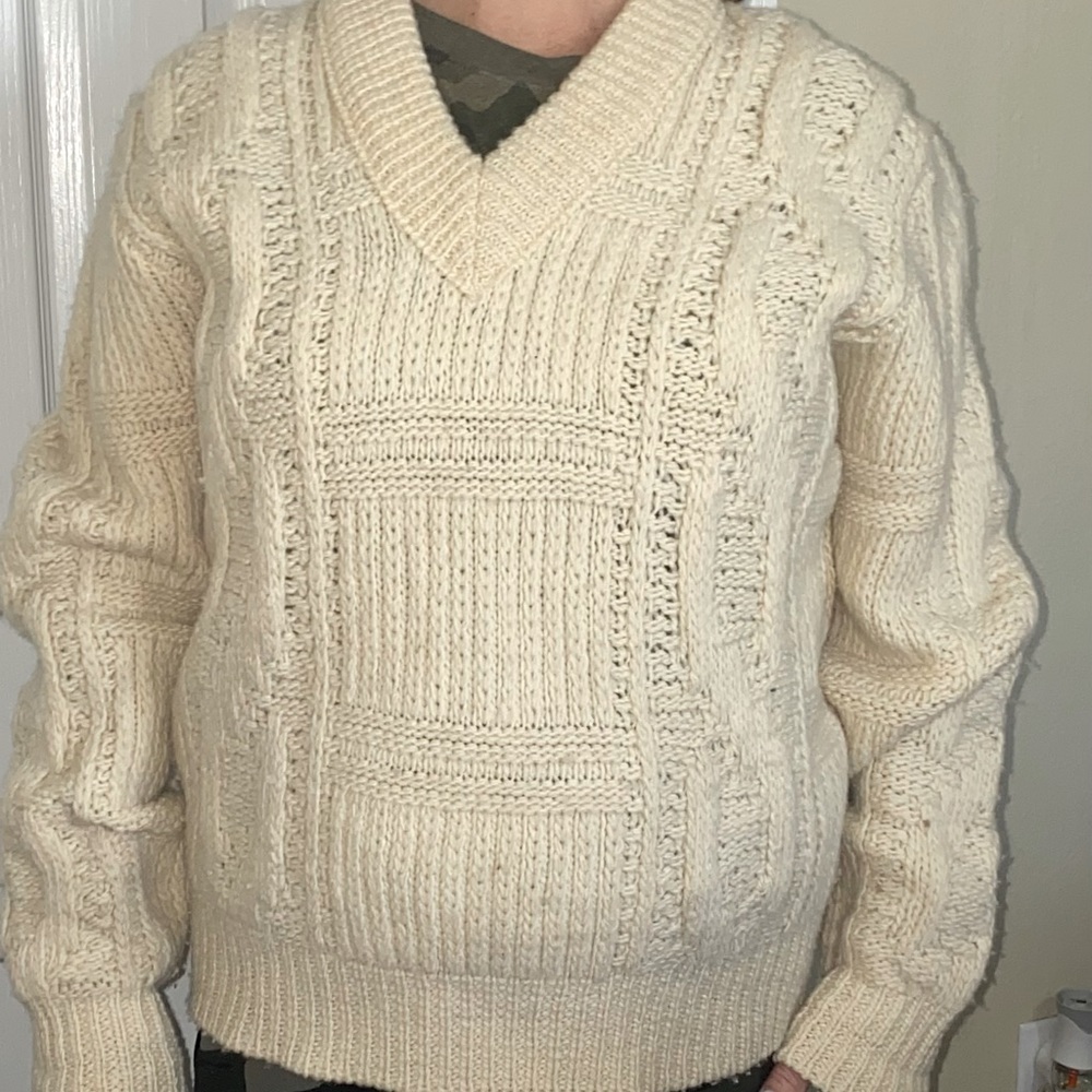 Vintage Pendleton 100% Virgin Wool Fisherman sweater